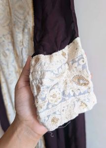 Embroidered Purple Kurta