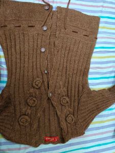 Brown Knitted Cardigan