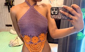 Crochet Halter Neck Crop Top