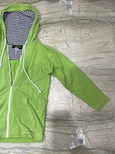 Lime Green Zip-Up Hoodie
