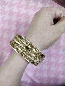 Set Of 8 Brand New Golden Bangles