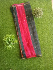 Elegant Pink and Green Saree
