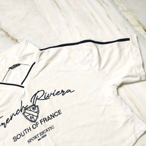 White French Riviera Cropped Top