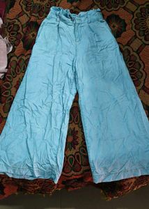 Light Blue Denim Wide Leg Pants