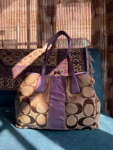 Coach Signature Monogram Tote/hand Bag