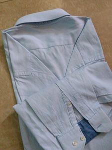 Cotton Full Sleeves Light Blue Shirt