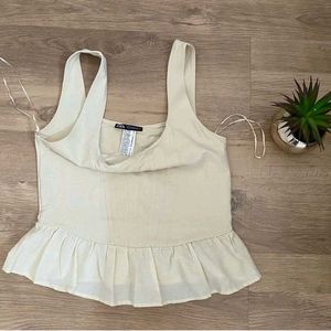 Zara Corset Style Peplum Top