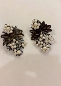 Vintage Pearl Cluster Earrings