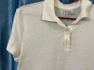 H&amp;M Classic White Polo T-Shirt