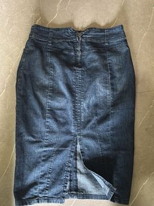 y2k Vintage Wash Denim Pencil Skirt