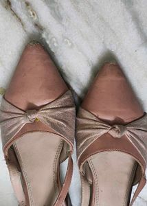 Elegant Rose Gold Slingback Heels