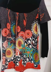 Floral Print Tunic Top Knee Length....