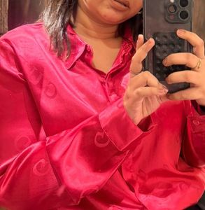 Original Guess Satin Shirt - Hot Pink
