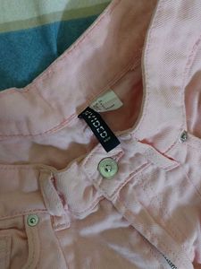 Pink Denim Shorts