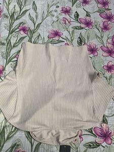 Ribbed Polo Zip Top