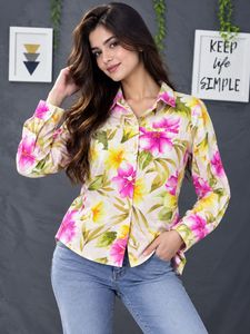 Floral Print Button-Up Shirt