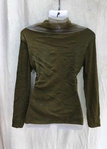 Unique Green Tunic Top with Fur Pocket