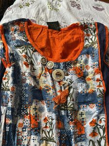 Stylish Floral Print Kurta