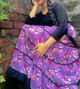 Bohemian Floral Print Maxi Skirt