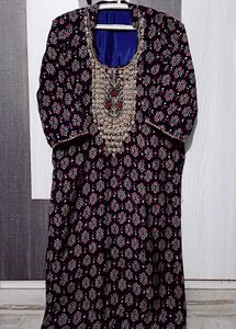 Zaari embroidered Printed Kurti for women