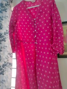 ITSE Vibrant Pink Printed Kurta Set