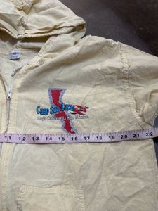 Cream Zip-Up Hooded Jacket