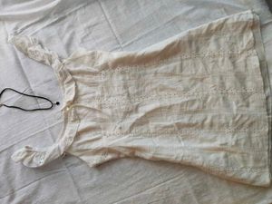 Chic White Eyelet Top style mini dress with Ruffle