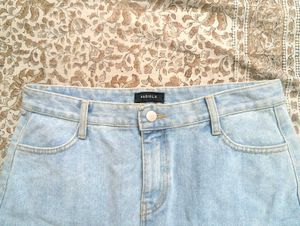 🔵66 girls Light Wash Denim A-Line Short Skirt🔵
