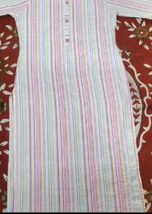 Chic Striped Cotton Kurta