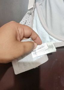 Grey Elegant Polka Dot Bra For 46 DD Bust