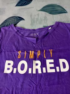 💜Purple Graphic Print T-Shirt