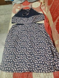 Floral Print Cut-Out Mini Dress