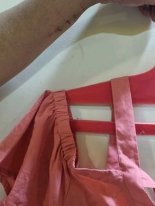 Chic Coral Cold Shoulder Top