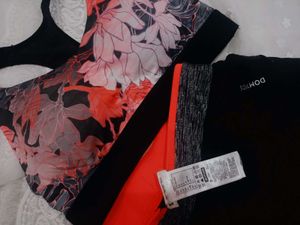 decathlon padded Sports Bra short set