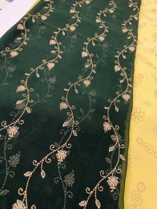 Premium Georgette Embroidered Unstitched Suit Set