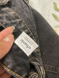 Stylish Wide Leg Charcoal Jeans