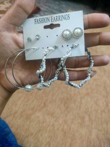 Fashion Earrings Set - Pearl &amp; Crystal