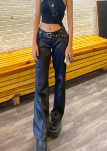 y2k Chic low waist  Shiny Textured Pants