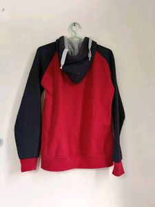 Classic Red & Navy Hoodie womens