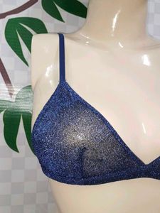 (300)Sparkly Navy Blue Bralette