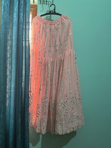 Elegant Pink Sequined Lehenga Choli