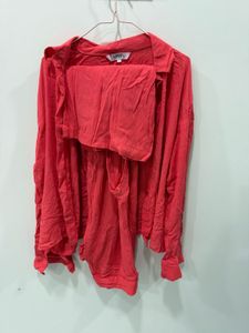 Tomato red /Coral Co-ord Set