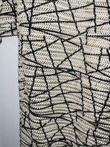 Stylish Geometric Print Open Front Jacket