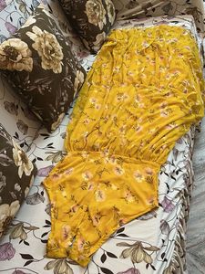 Yellow Floral Tiered Maxi Dress