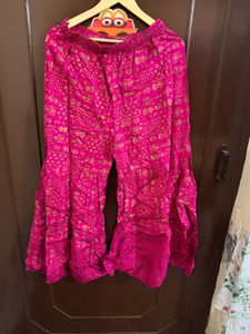 Rani Pink Shell Work Sharara suit