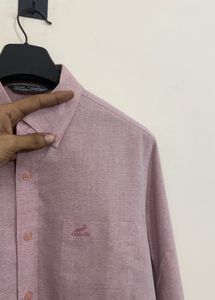 Men's Casual Pink Oxford Shirt