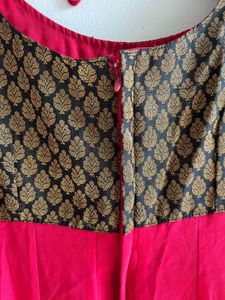 Once used Elegant Pink Anarkali Gown