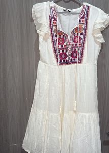 Boho Embroidered Tiered Maxi Dress 👗✨