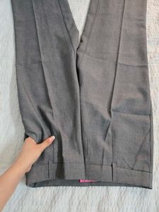 Classic Grey Wide-Leg Trousers waist 30~32
