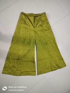 Elegant Olive Green Palazzo Pants